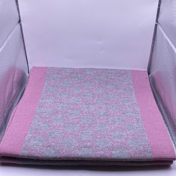 GUCCI reversible 100% wool scarf muffler 💯 authentic - Picture 4 of 12